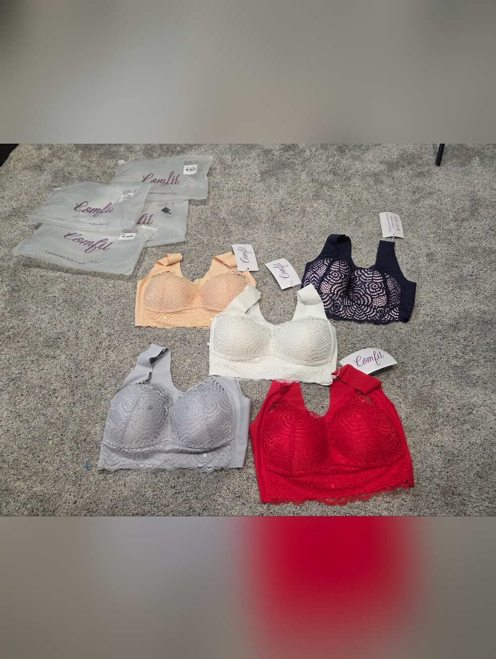 Comfit Bra Set 5 Bralettes Bundle Comfort SIZE S